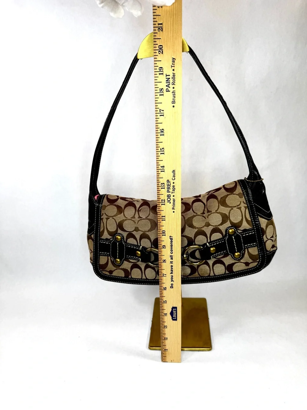 AUTHENTIC 2007 Y2K Coach Ergo Signature Belted Flap Shoulder Bag 11277 - Picture 15 of 16